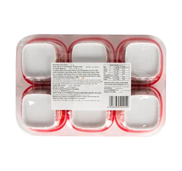 Clever Mama Ice Cream Pudding Strawberry Flavor 6 x 98 g hover image