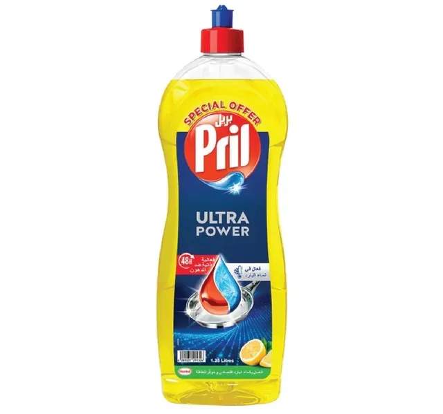 Pril Ultra Power Lemon Dishwashing Liquid Value Pack 1.25 Litres