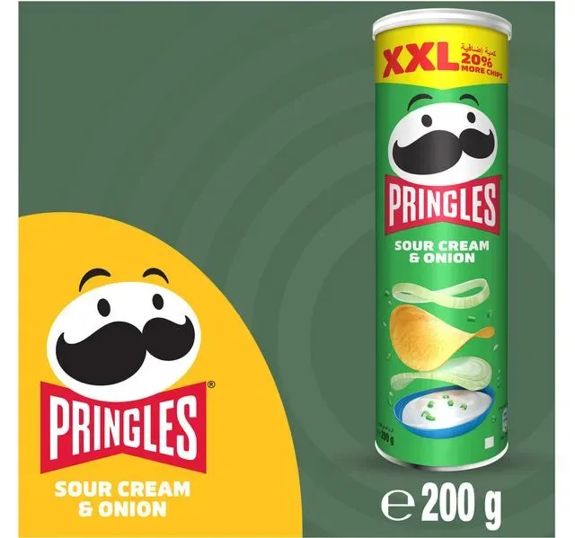Pringles XXL Sour Cream & Onion Flavoured Chips 200 g hover image