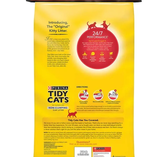 Purina Tidy Cats 24/7 Performance Non-Clumping Cat Litter 9.07 kg hover image